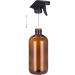 Relaxdays 2x 500ml Refillable Glass Spray Bottles - Mist & Jet Atomizer for Hair Care & Cleaning - Empty Brown Set - Buy Online on GoSupps.com