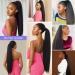 30 Inch Kinky Straight Wrap Around Ponytail Extension | Long Italian Yaki Synthetic Hair | Natural Black (1B) | Soft & Natural Hair Extension for Black Women - Buy Online on GoSupps.com