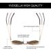 VVDQELLA Aviator Reading Sunglasses - Stylish Full Frame, UV400 Protection, Grey Lens - 1.0x Magnification - Buy Online on GoSupps.com