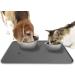 iGadgitz Home U6713 Silicone Pet Feeding Mat 47x30cm Non Slip Pet Food Mat for Dog Cat Bowls - Grey - Buy Online on GoSupps.com