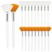 Prasacco 20 Pieces Fan Brushes Soft Facial Mask Brush Esthetician Cosmetic Brush Makeup Face Mask Brush for Women Girls Facial Applicator Brush Makeup Applicator Tools for Mud Cream (White Yellow)