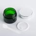 Zeoabsy 4-Piece 30ml Green Glass Cream Box with Silver Screw Lid - Cosmetic Ointment Pots & Spatulas for Gels & Creams - Perfect for International Shipping - Buy Online on GoSupps.com