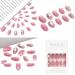 Sethexy Glossy Oval Long False Nails - Light Rhinestone Pink Full Cover Acrylic Fingernails for Women & Girls - 24 Stunning Sparkle Designs - Buy Online on GoSupps.com