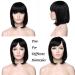 Buy Sego Short Bob Wigs - Remy Real Hair Straight Ponytail Natural Black 12 Inches | Perfect for Cosplay & Everyday Wear - Buy Online on GoSupps.com