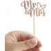 HIDORI 24PCS Mr and Mrs Cupcake Toppers for Wedding Party Glitter Sparkly Bridal Shower Decorations Engagement Food Picks Laser-cut Cardstock (W-A5) (ROSE GOLD) - Buy Online on GoSupps.com