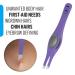 Cocos Precision Eyebrow Tweezers - Medical Grade Stainless Steel, Sharp Slanted Tip, Non-Slip Grip - 1 Pack Purple for Men & Women - Buy Online on GoSupps.com