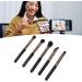 Travel Makeup Brushes Set Cosmetic Brushes Set with Mirror Cap Soft Hair Brush Multifunctional Eyeshadow Brushes (Black) - Buy Online on GoSupps.com
