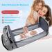 Multifunctional Gray Baby Wrap Backpack | Diaper Travel Bag with Large Capacity & Water-Repellent Design for Moms & Dads - Buy Online on GoSupps.com