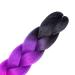 LDMY Jumbo Braiding Hair Extensions - 6PCS Pack 24 Ombre Black Purple Rose Synthetic Kanekalon Hair for Women & Girls - 100g/PC - Buy Online on GoSupps.com