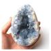 1PC 30-200g Madagascar Natural Celestite Crystal Druzy Cluster Sky Blue Geode Specimen Home Decor Exorcise Evil Spirits Money Drawing Jaspery Shop Company Town House Crystal Cluster (Color : 290-310g