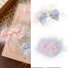 PLCPDM Hair Clip Bangs Clip Sweet Girls Duckbill Clip Headdress Hair Accessories Bow Hairpin Blue - Buy Online on GoSupps.com