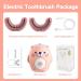 DORCAS Kids Electric Toothbrush | 6 Ultrasonic Cleaning Modes | IPX7 Waterproof | Cartoon Pink Bear Design | Ages 2-7 - Buy Online on GoSupps.com
