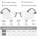 Zukky Bifocal Borderless Reading Glasses for Men & Women - Blue Light Blocking Rectangular Computer Glasses AM09 (Black 1x) - Buy Online on GoSupps.com
