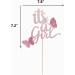 Double Sided Rose Gold 'It's A Girl' with Butterfly Cake Topper - Pink Baby Shower Decor - Buy Online on GoSupps.com