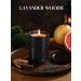 DOWAN 8oz Black Ceramic Jar Scented Candle - Rich Lavender Woods Wood Wick 45+ Hours - Non-Toxic Decor for Men's Cave & Bedroom - Buy Online on GoSupps.com