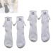 Njuxuio Couple Holding Hands Socks Magnetic Suction 3D Doll Couple Sock Mid-Tube Socks Magnetic Three-Dimensional Doll Socks Funny Couple Holding Hands Sock for Couple (2Pairs-A)