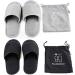 Ibluelover Portable Travel Spa Slippers Foldable Flat Closed Toe Home Shoes with Non-Slip Sole Spa Hotel Slippers Washable Guest Room Cotton Indoor House Shoes Business Trip Flight Footwear As Photo