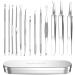 Blackhead Tweezers Kit Blackhead Remover Tools Kit Acne Extractor Tool Professional Stainless Pimple Acne Blemish Removal Tools with Portable Case (13-PCS)