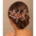 Chargances 3 Pieces Wedding Hair Comb Bridal Hair Pins Set Gold Leaf Crystal Wedding Hair Side Comb Rhinestone Beaded Hair Accessories for Brides Women Girls (Gold) - Buy Online on GoSupps.com