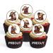 PRECUT Cowboy Boots Edible Cupcake Toppers - Cowboy Theme Premium Thickness SWEETENED VANILLA - wafer card disc cake decorations (Pack of 12)