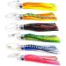 ANCLLO 6pcs Tuna Mahi Dolphin Durado Wahoo Octopus Fishing Lures for Freshwater and Saltwater