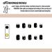 YOSOMK Short Black Square Press On Nails with 3D Moon Star Designs - Full Cover Glossy False Acrylic Nails for Women - Buy Online on GoSupps.com