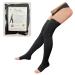 Thigh High Open Toe 15-20 mmHg Moderate Compression Leg With YKK Zipper 0 Black