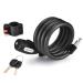 LEICHTEN Bike Lock 4 Feet Coiled Bike Cable Lock with Keys High Security with Mounting Bracket, for Bicycle Outdoors Heavy Duty 1/2 Inch Diameter 1 4 Feet - Key Lock