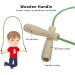 Adjustable 270cm Kids Jump Rope - Wooden Handle & Cotton Rope for Boys & Girls - Green Fitness Spring Rope - Buy Online on GoSupps.com
