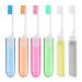 WLLHYF 6 Pack Travel Toothbrush Folding Soft Bristles Toothbrush Comes with Box for Travel Camping School Home
