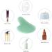 Natural Jade Gua Sha Facial Massage Tool 2 Pack - Green Stone Guasha Board for Face and Body - Scraping Massage Tool for SPA Therapy - Buy Online on GoSupps.com