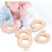 5Pcs Baby Teething Toy - Wooden Hedgehog Pendant | Beech Wood Animal Shape for Handmade Necklaces & Bracelets - Buy Online on GoSupps.com