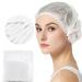 ZXFUTURE 50 Pack 21 White Disposable Nonwoven Bouffant Caps Hair net Hair Sleeves with Swivel Side Headbands Unisex Perfect for Sleeping Hair Nets Hair Nets Food Service Personal Care (Blue/White) 50pcs White Nonwove...