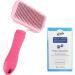 Dual Purpose Self Cleaning Slicker Brush for Dogs and Cats - Removes Shedding Mats, Tangles, and Dirt - Improves Circulation - Pink - Buy Online on GoSupps.com