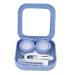 Pongnas Contact Lens Case Mini Portable Plastic Contact Lens Storage Container Contact Lens Storage Set (Purple)