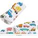 Cartoon Cars Microfiber Hair Towel Wrap for Women - Super Absorbent 10"x26" Hair Turban with Button - Buy Online on GoSupps.com