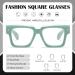 Buy Fashion Square Glasses for Men & Women - Thick Frame Black Blue Light Blocking Eyeglasses (Green) - Shop Internationally - Buy Online on GoSupps.com