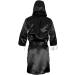 Cleto Reyes Satin Boxing Robe with Hood - Medium - Black/White - Premium Quality - Buy Online on GoSupps.com
