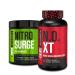 Jacked Factory Nitrosurge Pre-Workout in Blue Raspberry & N.O. XT Nitric Oxide Booster for Men & Women