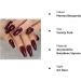 Bellarine Tapered Long Coffin 24pcs Glossy False Nails - Maroon/Burgundy - Buy Online on GoSupps.com