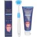 Tongue Cleaning Brush Set - 2 Tongue Scrapers & 50g Gel for Bad Breath | Refreshing Oral Care - Buy Online on GoSupps.com