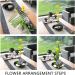Eggone Japanese Ikebana Kit with Kenzan Needle - 1.57inch Black Flower Frog in 6.7inch Bowl Vase - Buy Online on GoSupps.com