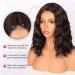 Porsmeer Brown Short Bob Curls Wig for Women | Natural Synthetic Hair Lace Front Party Costume Wig | Dark Brown Midrange Style - Buy Online on GoSupps.com