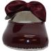 Burgundy Baby Girls Pram Shoes | Soft Sole with Bow Button | Made in Britain | Size 3 UK Child - Buy Online on GoSupps.com