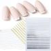 Gold/Silver Nail Art Geometric Pattern Decals Curve Patch 3D Nail Sticker Fake Fingernail Accessories Stripe Lines Nail Paste(Type B gold) Goldtype B - Buy Online on GoSupps.com