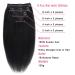 Brazilian Remy Kinky Straight Clip In Hair Extensions - Natural Black 16 120g - Buy Online on GoSupps.com