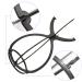 Wig Stand Holder - Rbenxia 6pcs Portable Durable Plastic Folding Hairpieces Display Tool - Black - Buy Online on GoSupps.com