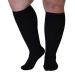 Mojo Compression Socks 3XL Plus Size Support Hose, 20-30mmHg, Unisex, Wide Calf, Opaque Design, Made in USA - Alleviates Chronic Venous Insufficiency & Spider Veins 3X-Large Black