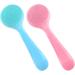 Buy Wllhyf 2-Pack Manual Face Cleaning Brush - Soft Silicone Peeling Pad with PP Handle for Clear Skin (Blue & Pink) - International Shipping - Buy Online on GoSupps.com