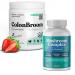 ColonBroom Psyllium Husk Powder (Strawberry 50 Servings) + Mushroom Complex Powerful Mushroom Blend with Cordyceps Reishi Shiitake Lion s Mane Extract for Energy Immunity (60 Capsules)